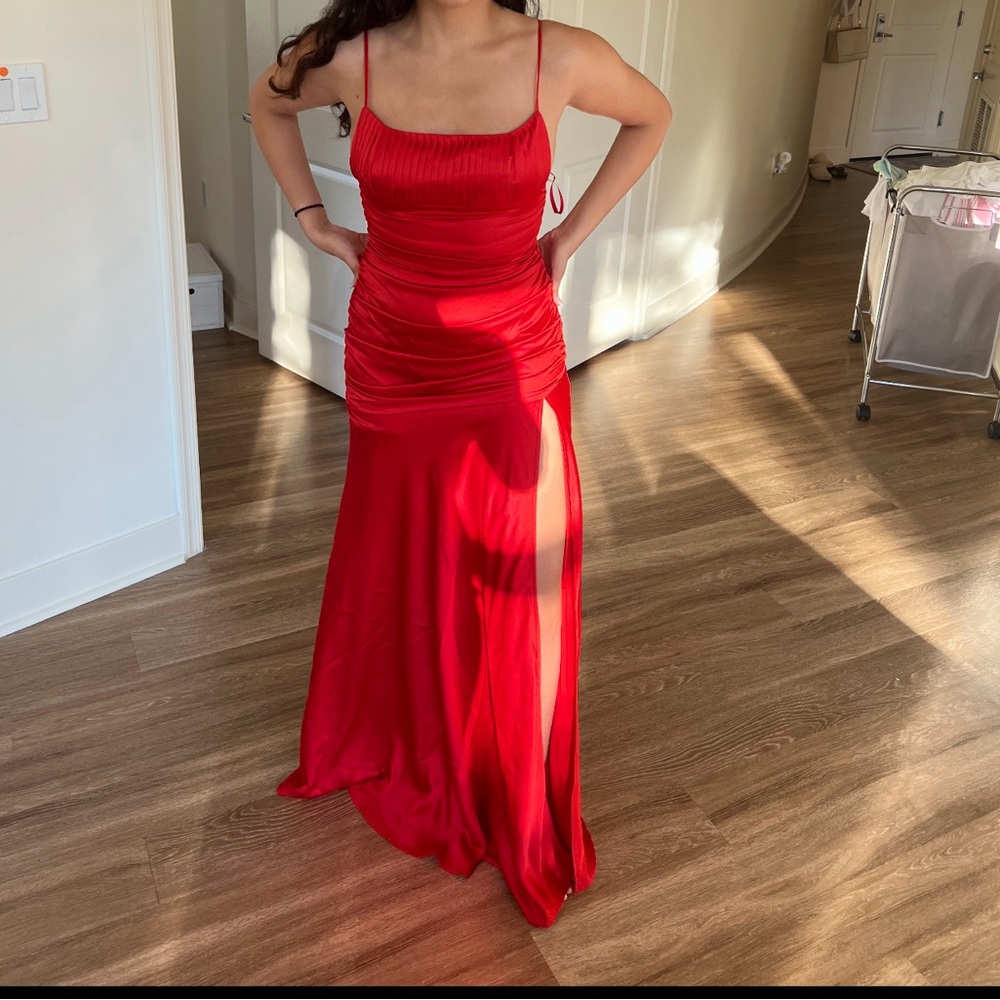 Jaus Reyna Maxi Prom Dress - Red